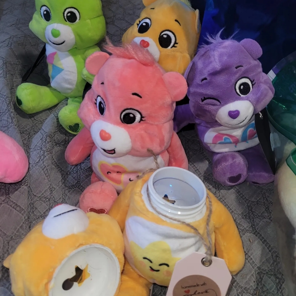 Care Bear stash, storage cans